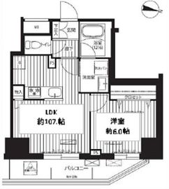 プレジールテアトル用賀 304 間取り図