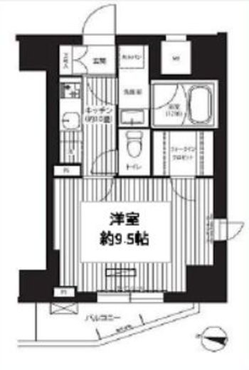 プレジールテアトル用賀 103 間取り図