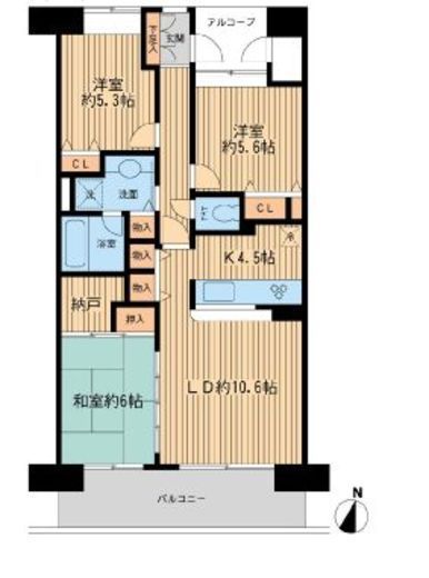 アソシエール溝の口 7階 間取り図
