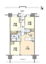 グラーナ上野 302 間取り図