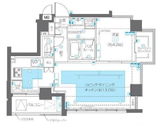 ZOOM中野West 5階 間取り図