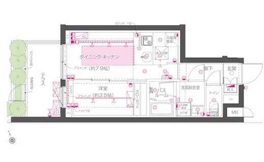 ZOOM西早稲田 1階 間取り図