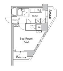 プラウドフラット代々木上原 505 間取り図