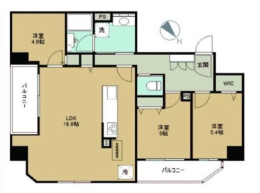 Axia Court (アクシアコート) 501 間取り図
