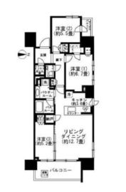 シティタワー品川パークフロント 11階 間取り図