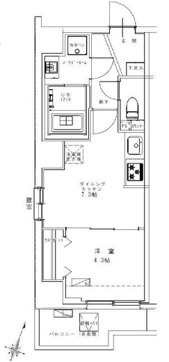 （仮称）幡ヶ谷一丁目計画 403 間取り図