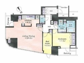 プラウド代官山フロント 8階 間取り図
