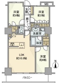 プライムパークス品川シーサイド ザ・タワー 11階 間取り図