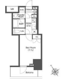 ヒューリック成増 407 間取り図