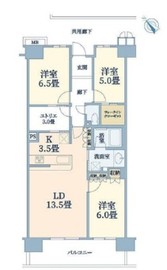 リビオ北千住 10階 間取り図