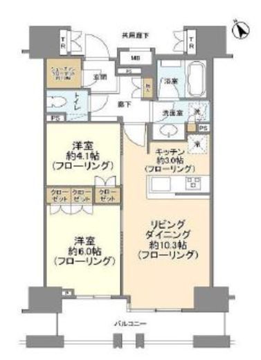 パークホームズ横濱関内 5階 間取り図