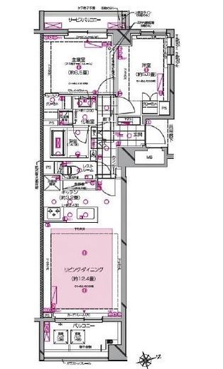 ピアース高田馬場 5階 間取り図