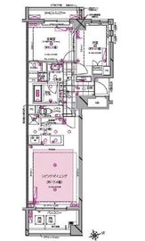 ピアース高田馬場 5階 間取り図