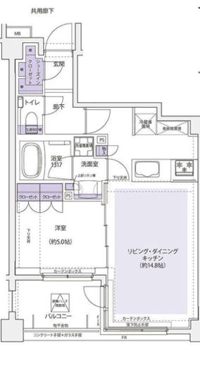 KDXレジデンス横濱紅葉坂 512 間取り図