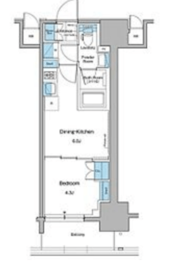 ルフォンプログレ秋葉原マークス 405 間取り図