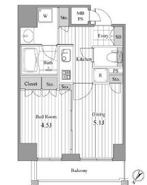 NCRe新宿中央公園 204 間取り図