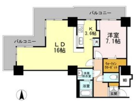 品川シーサイドビュータワー1 520 間取り図