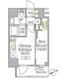 ジオエント町屋 302 間取り図