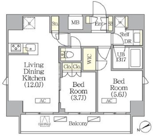ジオエント町屋 902 間取り図