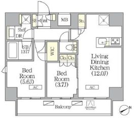 ジオエント町屋 701 間取り図
