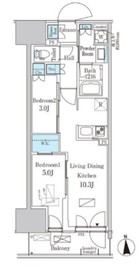 パークアクシス品川天王洲アイル 612 間取り図