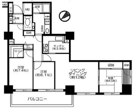 代官山アドレス ザ・タワー 7階 間取り図