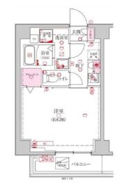 ベルシード新大橋 4階 間取り図