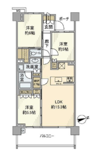 シティテラス西荻窪 4階 間取り図