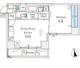 クラリティア浅草 701 間取り図