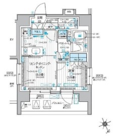 デュオステージ立川錦町 8階 間取り図