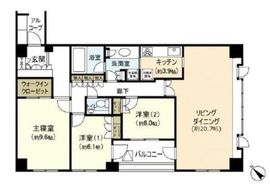 ヴェーゼント市ヶ谷 3階 間取り図