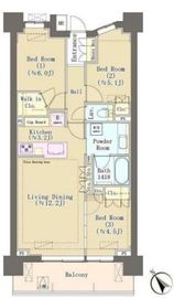 パークホームズ柏あけぼの二丁目 504 間取り図