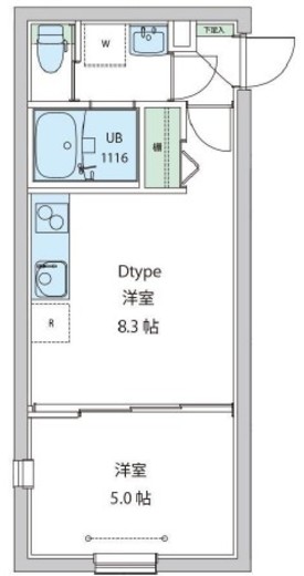 レオーネ早稲田 204 間取り図