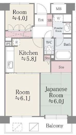 フレスコ川崎 607 間取り図