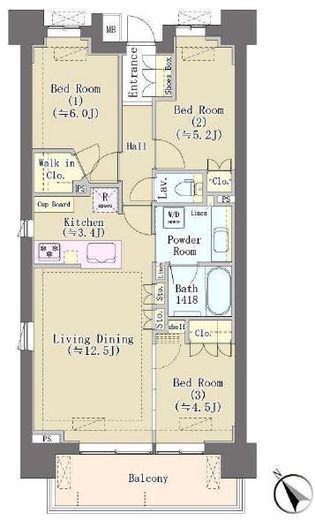 パークホームズ柏あけぼの二丁目 203 間取り図