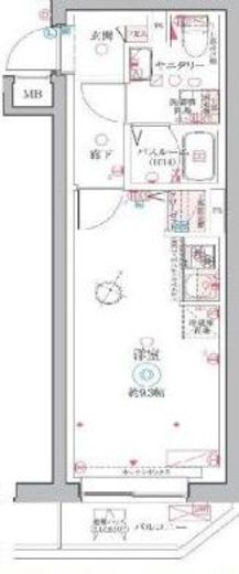 クレヴィスタ阪東橋 504 間取り図