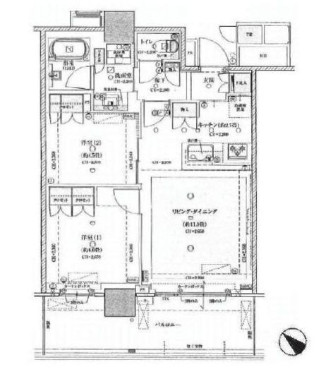 ブリリア有明シティタワー 4階 間取り図