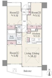 メゾン・シャルム 606 間取り図