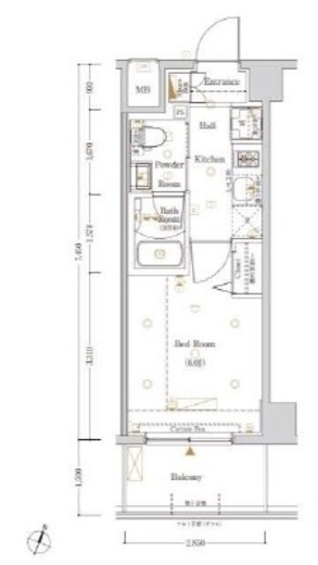 Log横浜伊勢町 (ログ横浜伊勢町) 2階 間取り図