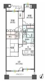 新百合ヶ丘パークハウスヒルズテラス 3階 間取り図