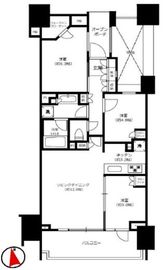 プラウド神楽坂 6階 間取り図