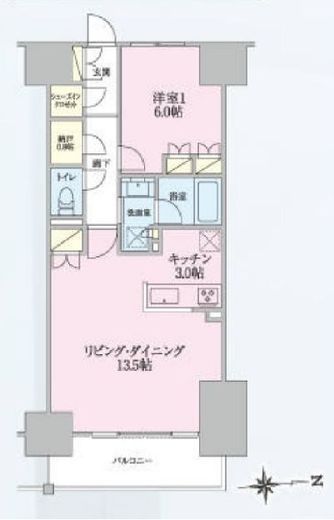 トラープランド翠命館 1302 間取り図