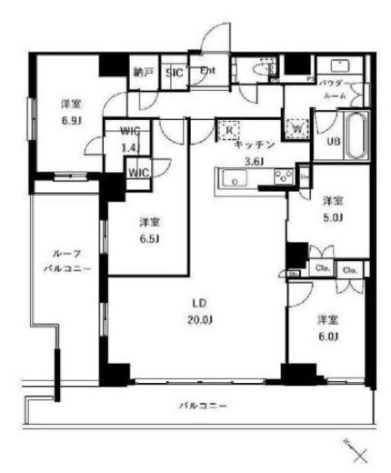 ザ・ケンジントン・レジデンスときわ台 501 間取り図
