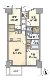 プラウド銀座東レジデンス 3階 間取り図