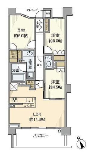 クラッシィハウス上北沢 3階 間取り図