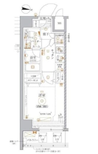 レアライズ武蔵小杉 2階 間取り図