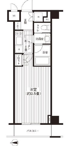 グランハイツ東新宿 420 間取り図