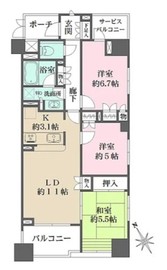 ベリスタ常盤台 11階 間取り図
