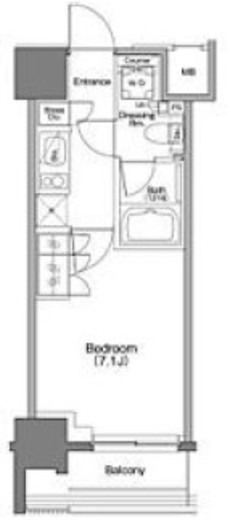 ザ・パークハビオ横浜白楽 605 間取り図