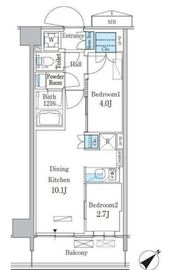 パークアクシス品川南大井パークフロント 809 間取り図